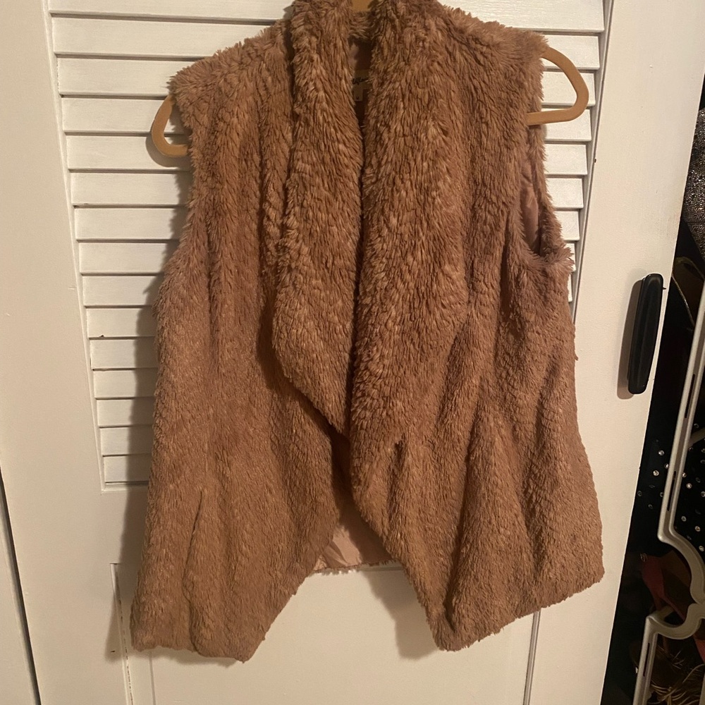 Cozy Tan Faux Fur Vest
